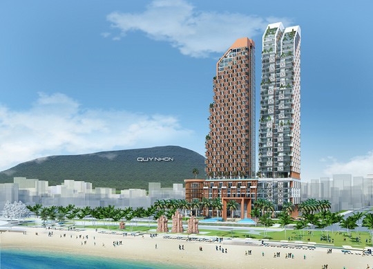 Phối cảnh dự án khu phức hợp khách sạn, thương mại và căn hộ cao cấp Thiên Hưng có mức đầu tư hơn 2.900 tỉ đồng