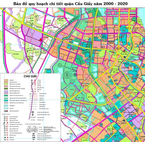 Bản đồ quy hoạch chi tiết quận Cầu Giấy, Hà Nội