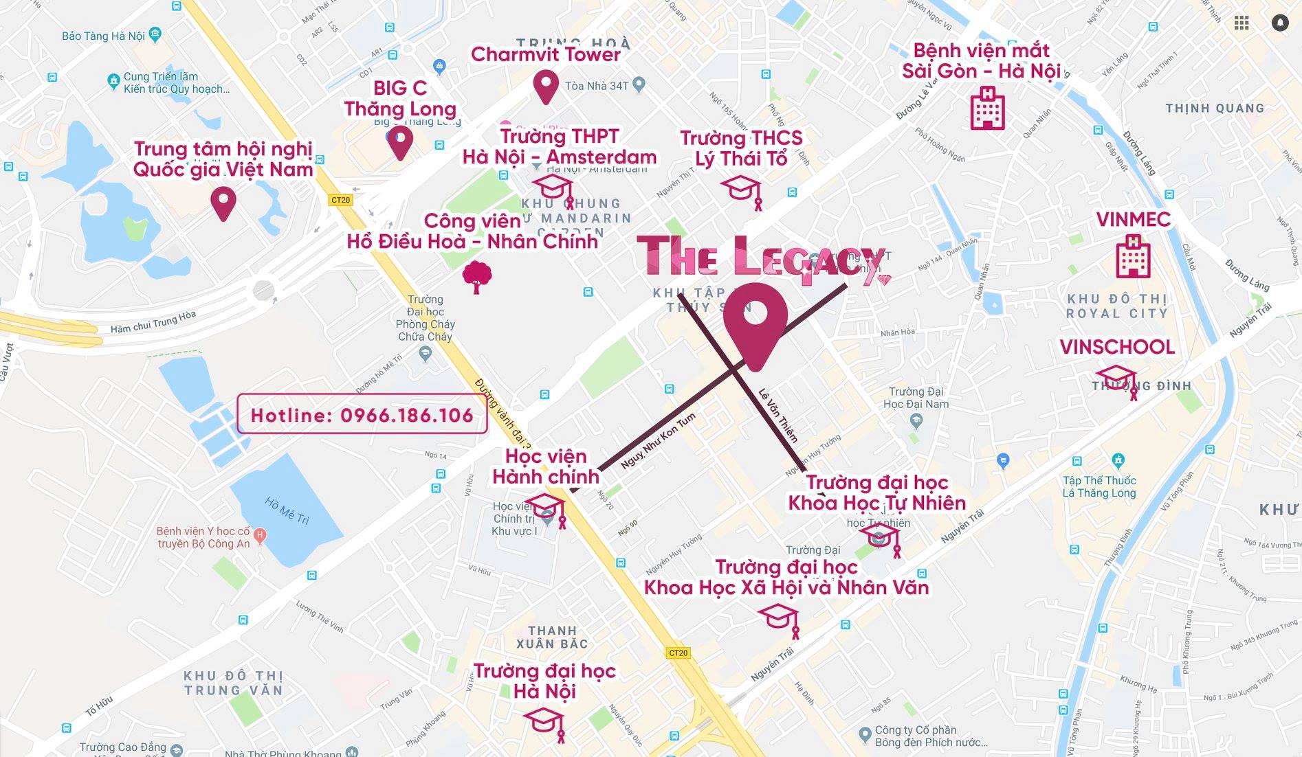 Bản đồ vị trí của The Legacy